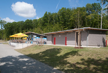 Kiosk und Umkleide